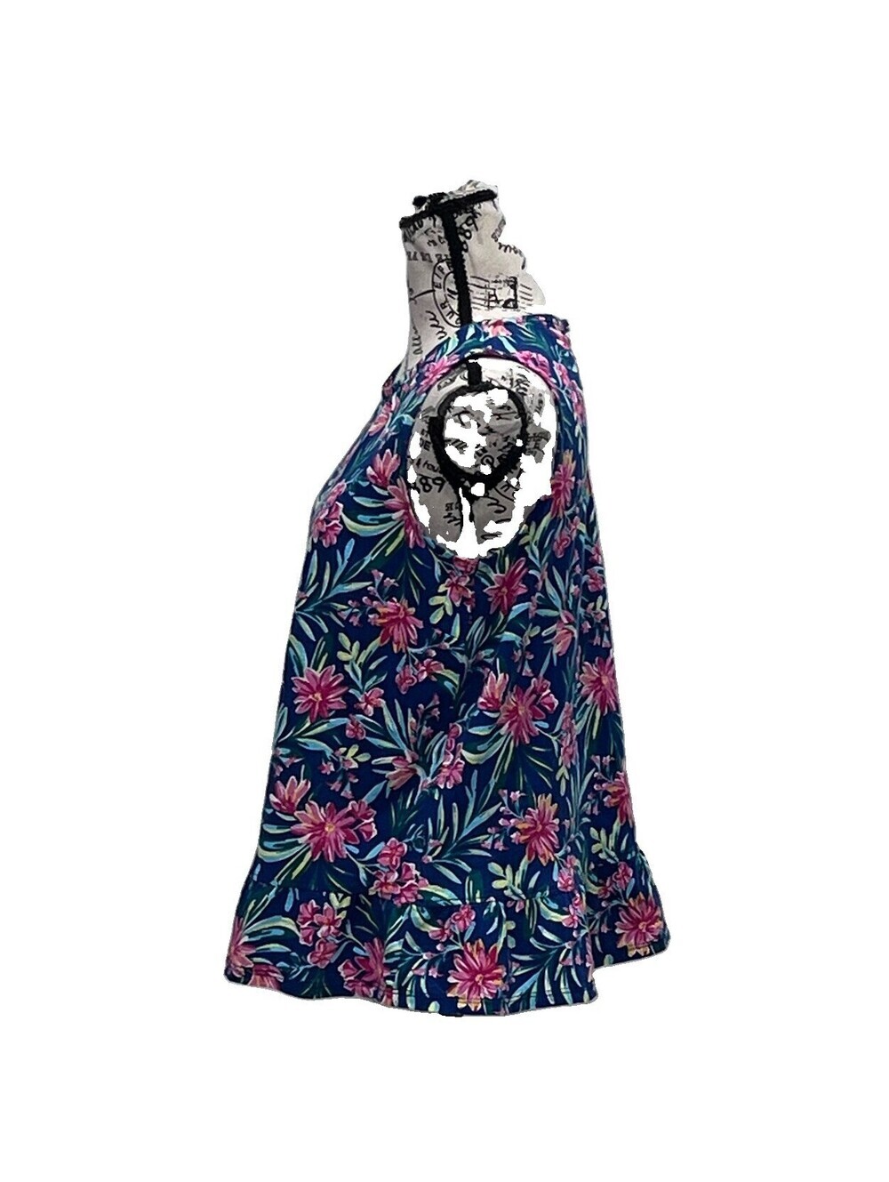 Stella Parker Floral Peplum Blouse Women’s Small Tropical Beach Coastal Preppy - Picture 4 of 9
